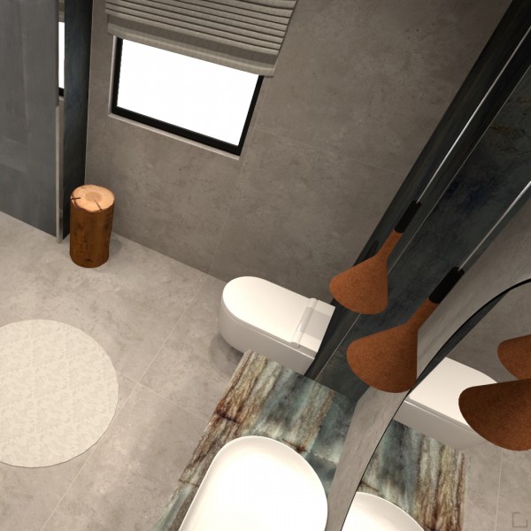 Drewno i beton w nowoczesnej łazience!