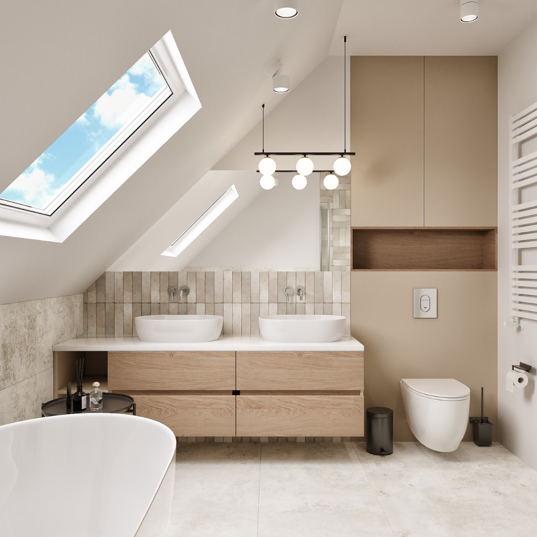 Łazienka na poddaszu!