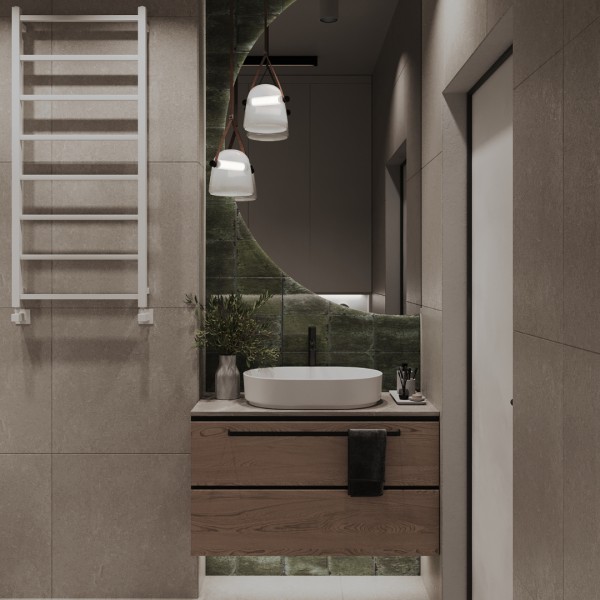 Beżowa łazienka w domu!