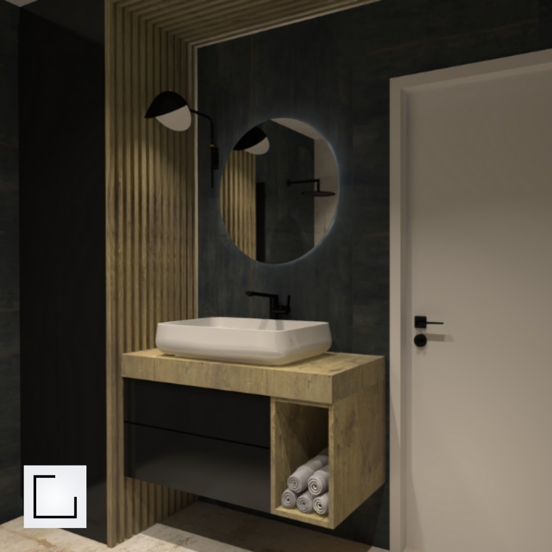 Projekt małej łazienki z wanną!