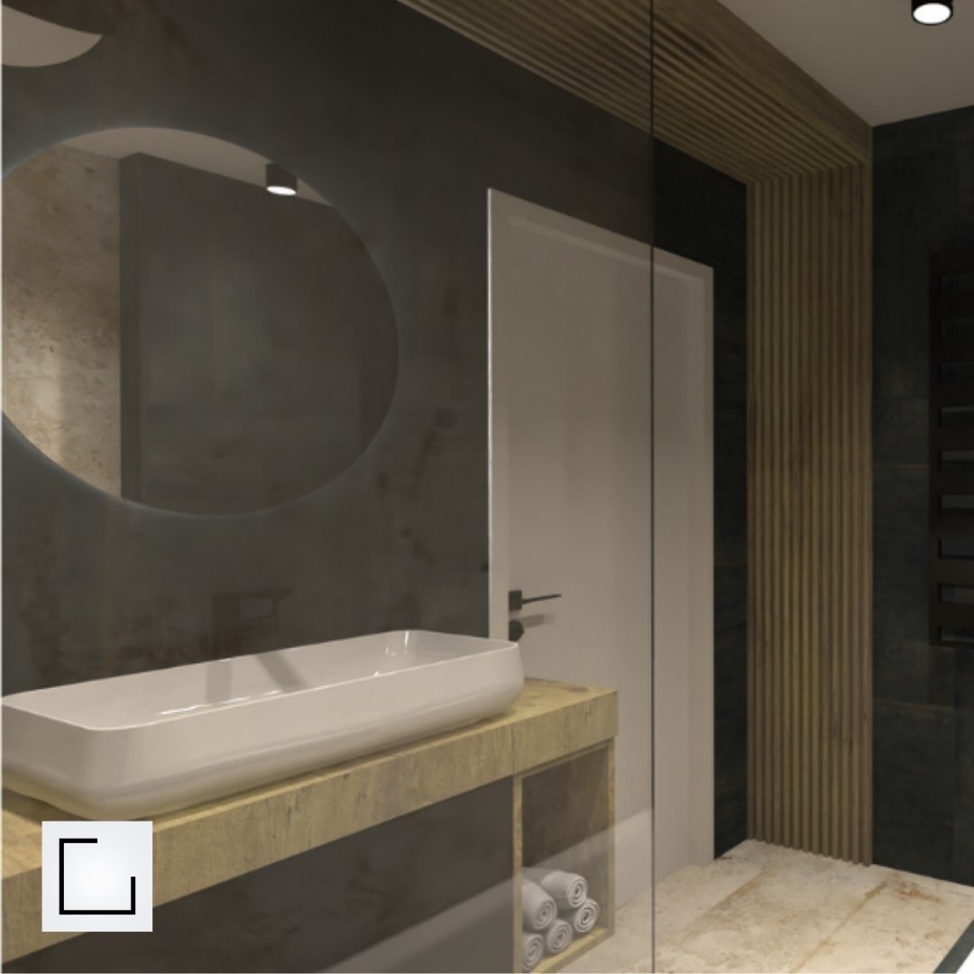 Projekt małej łazienki z wanną!