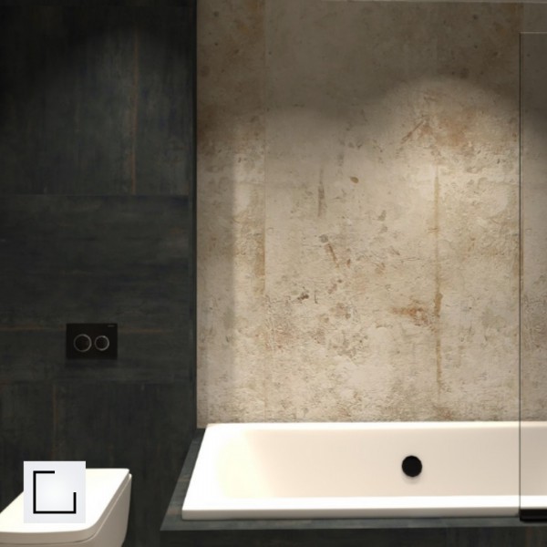 Projekt małej łazienki z wanną!