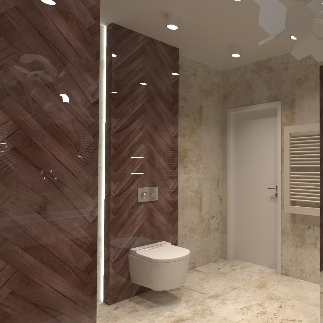 Brązowa łazienka w stylu glamour!