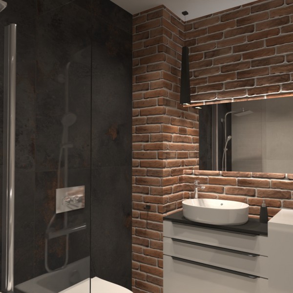 Wanna z parawanem w małej łazience!