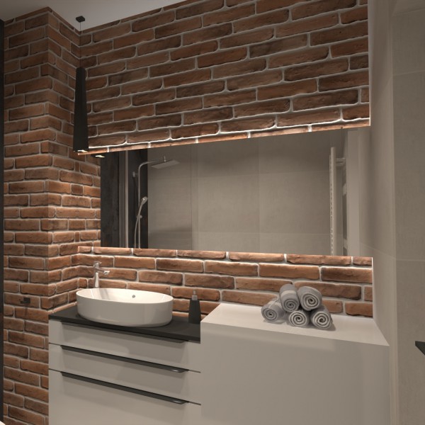 Wanna z parawanem w małej łazience!