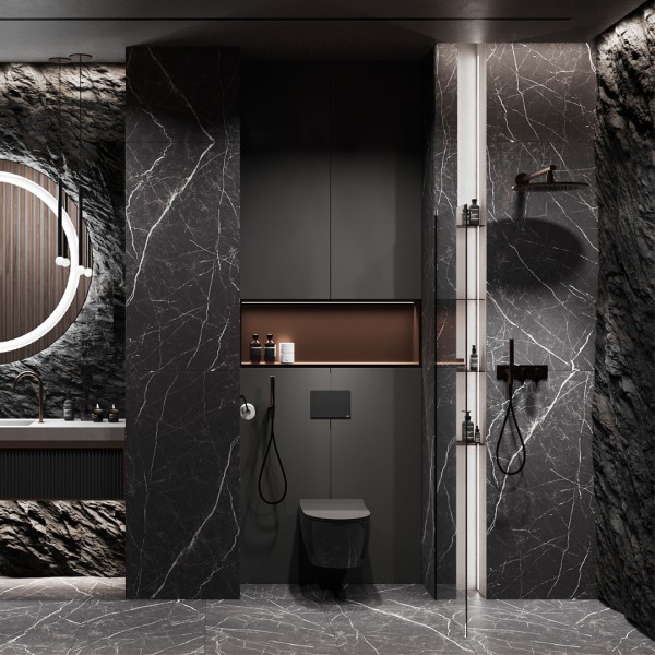 Miedziane baterie łazienkowe w nowoczesnej łazience!