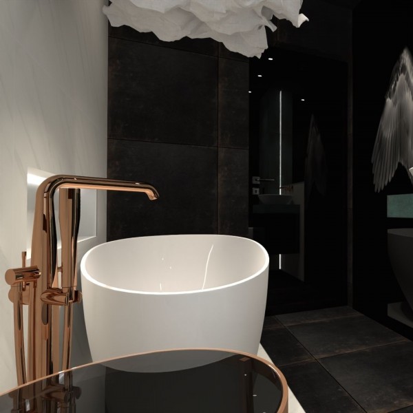 Mała łazienka z wanną wolnostojącą!