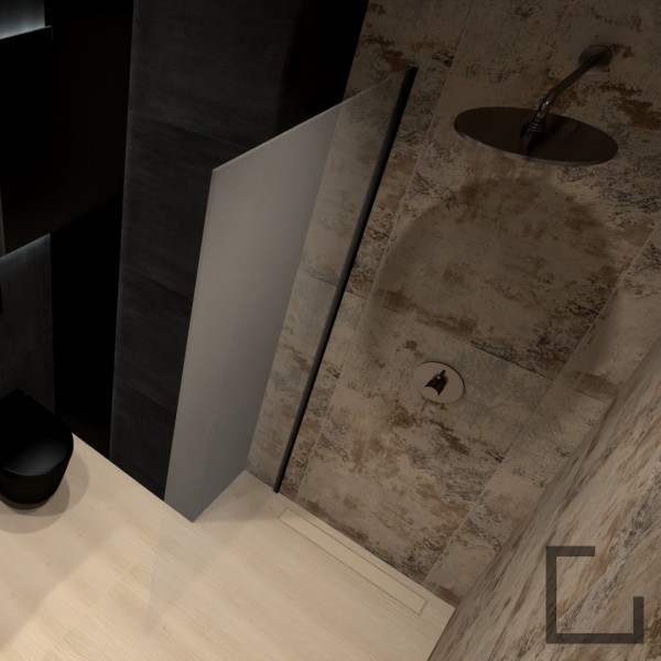 Minimalistyczna łazienka w czerni!