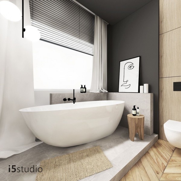 Pokój kąpielowy w stylu skandynawskim!