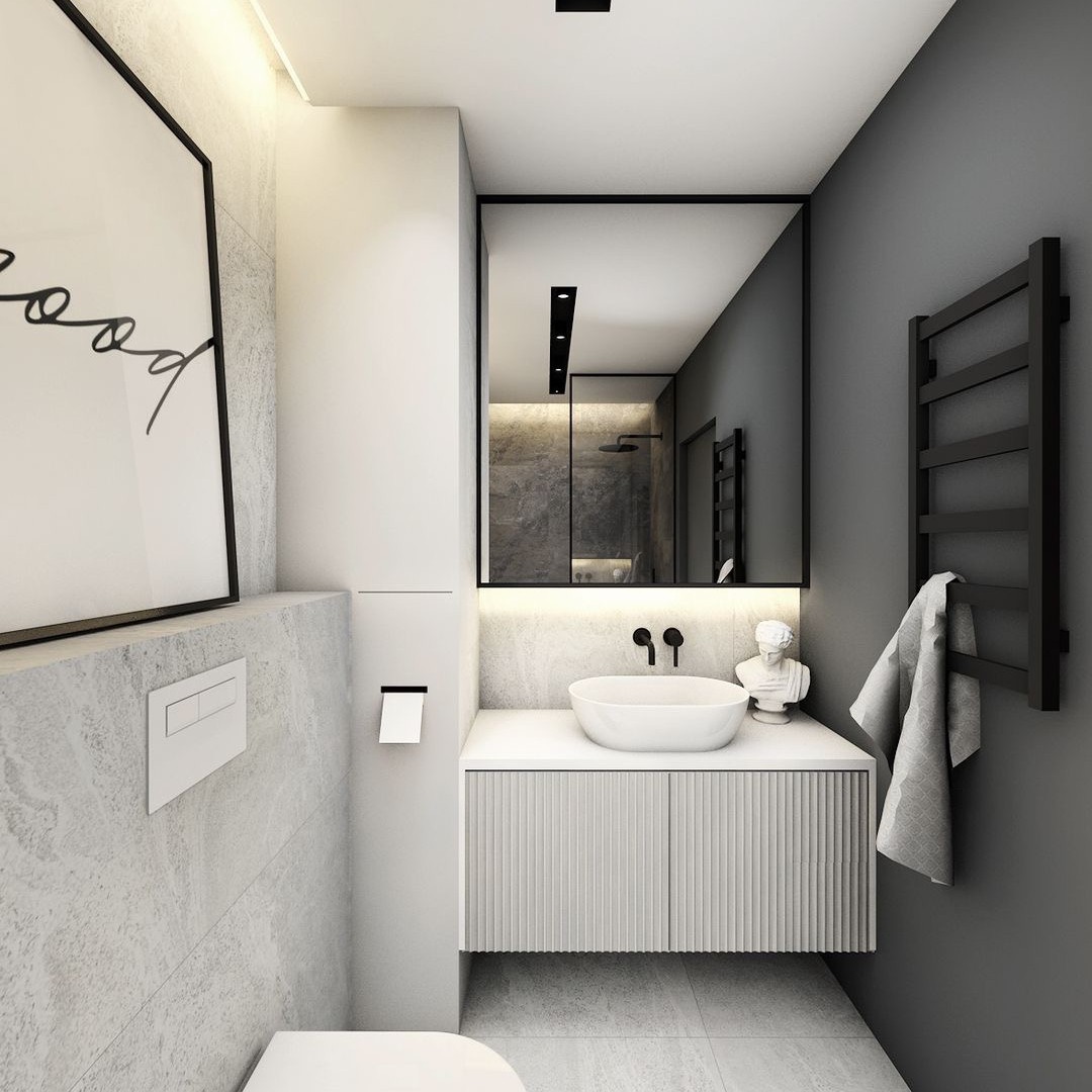 Kabina prysznicowa walk-in w małej łazience!