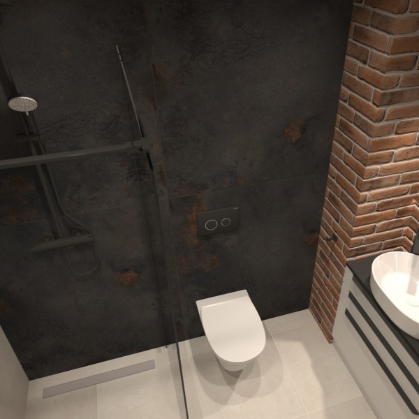 Mała łazienka w stylu industrialnym!