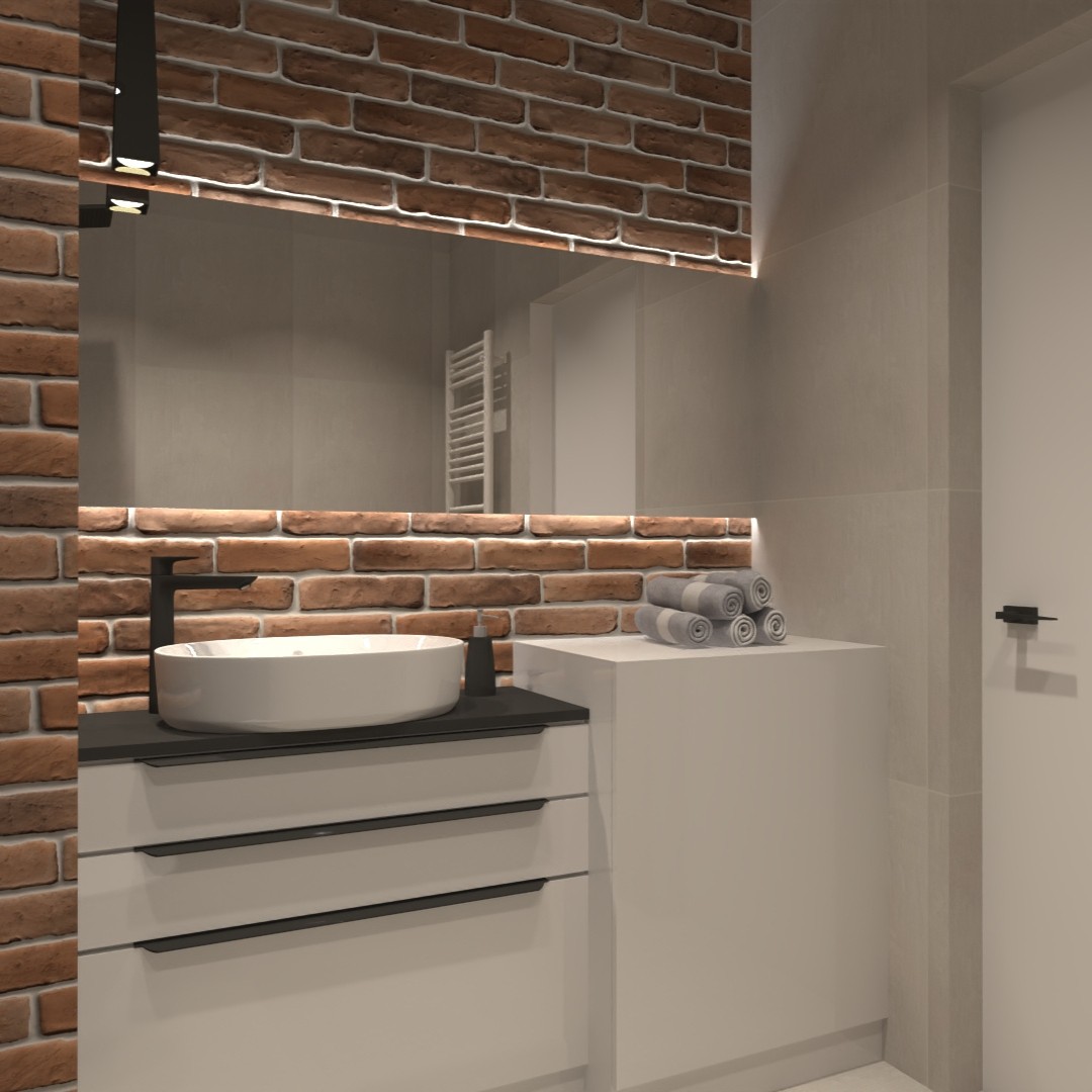 Mała łazienka w stylu industrialnym!