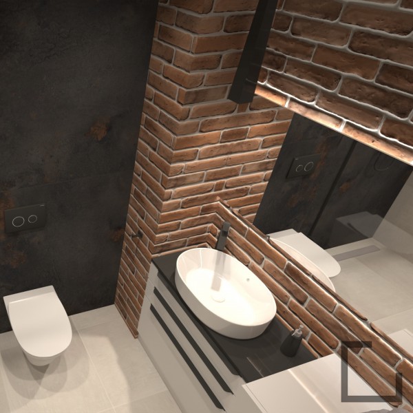 Mała łazienka w stylu industrialnym!