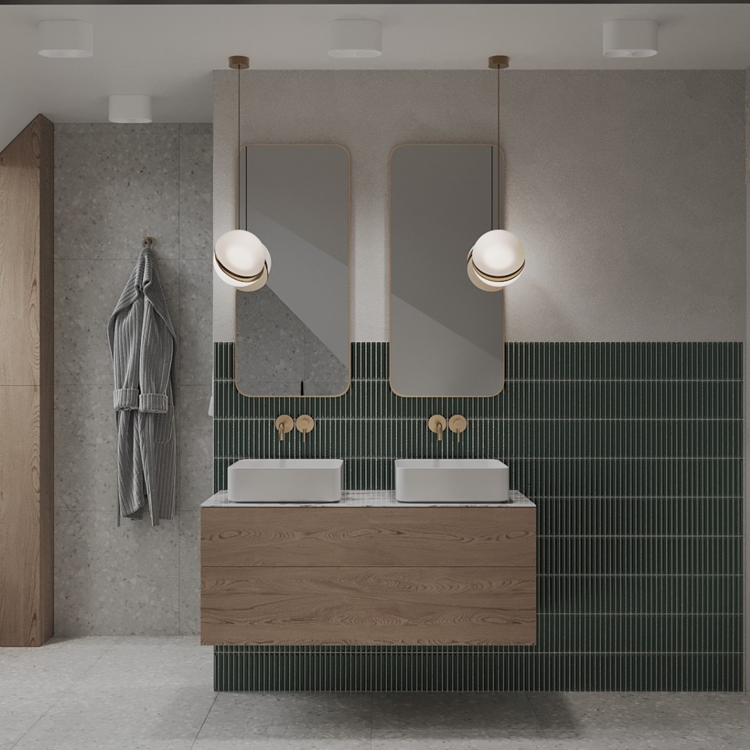 Duża łazienka na poddaszu z wanną i prysznicem!