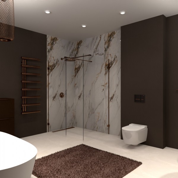 Elegancki pokój kąpielowy!