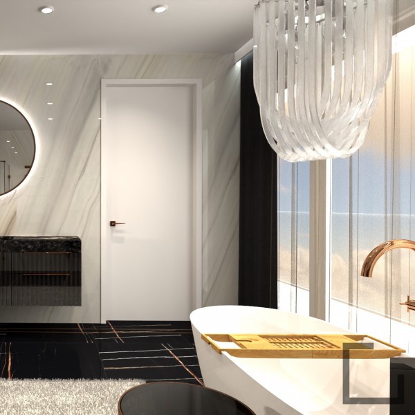 Pokój kąpielowy w stylu glamour!