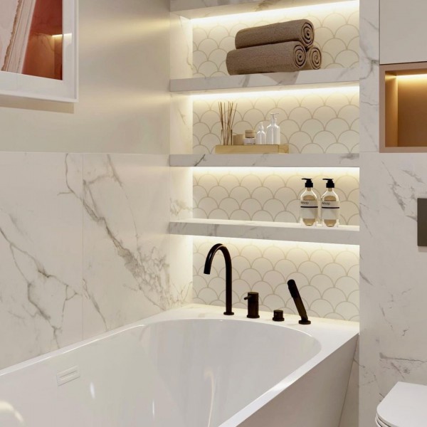 Kobieca łazienka w stylu Modern Classic!