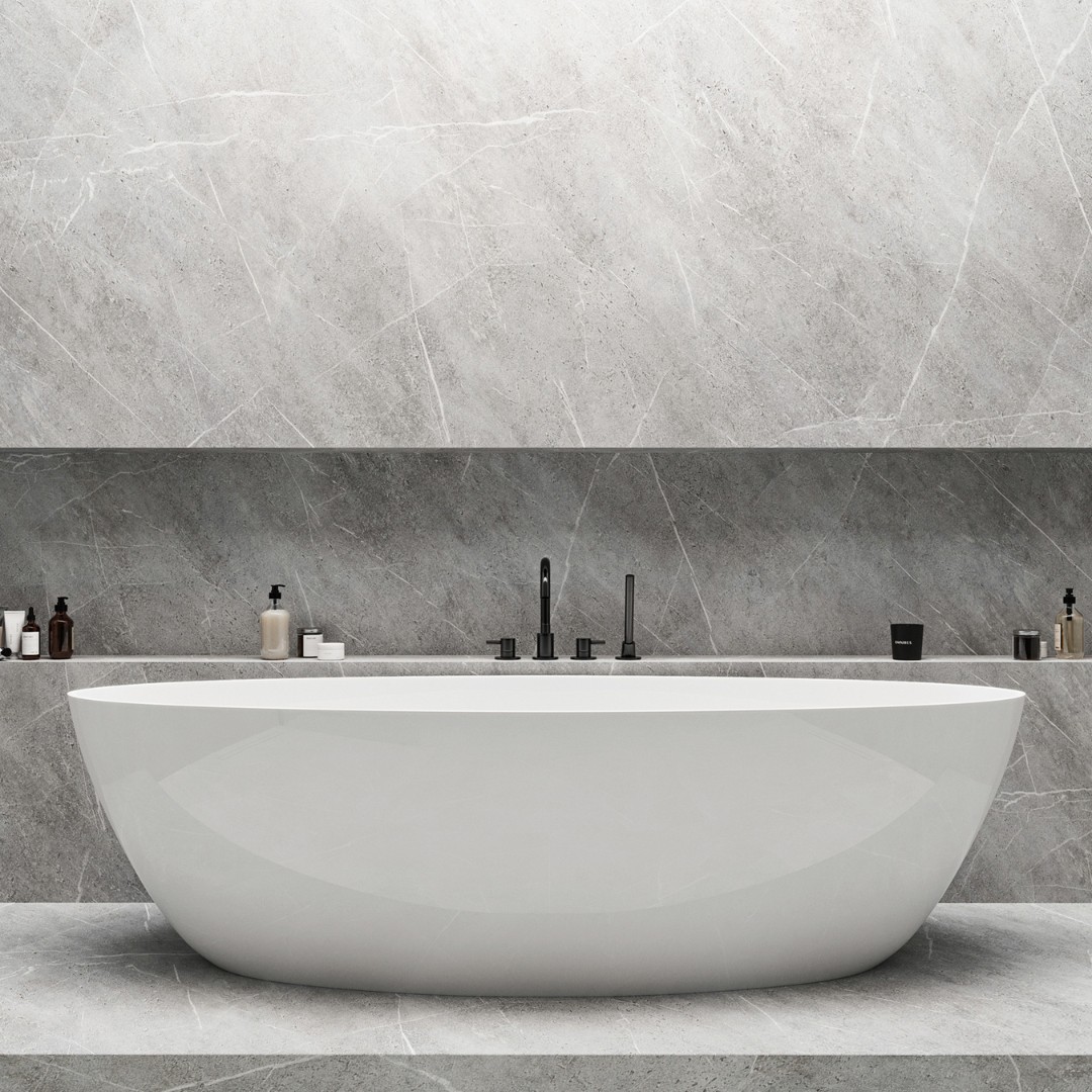 Minimalistyczna łazienka z produktami Omnires!