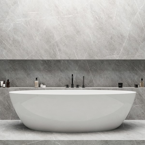 Minimalistyczna łazienka z produktami Omnires!