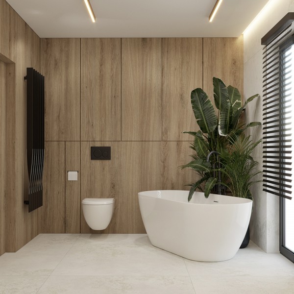 Projekt dużej łazienki z oknem!