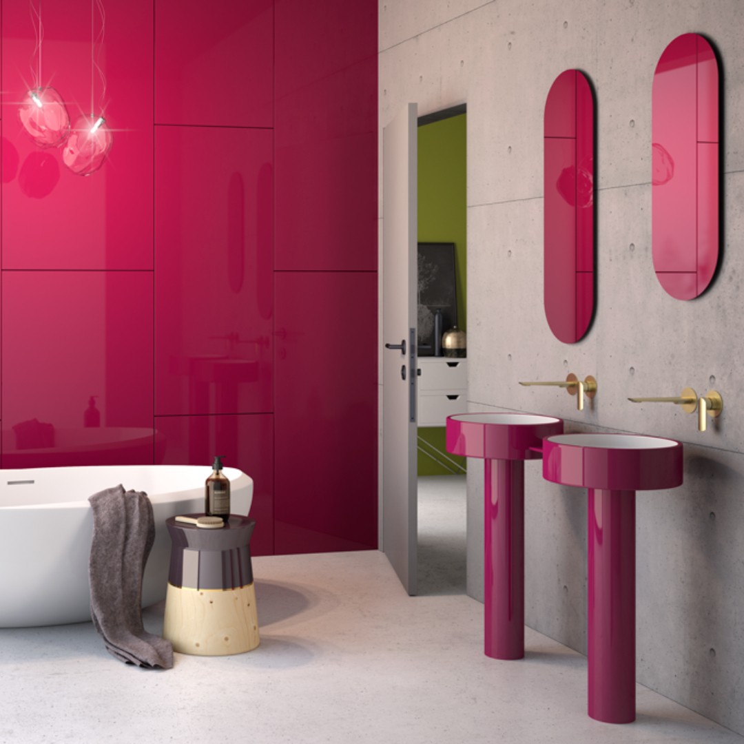 Nowoczesna łazienka z bateriami łazienkowymi Vedo Aletta Spazzo