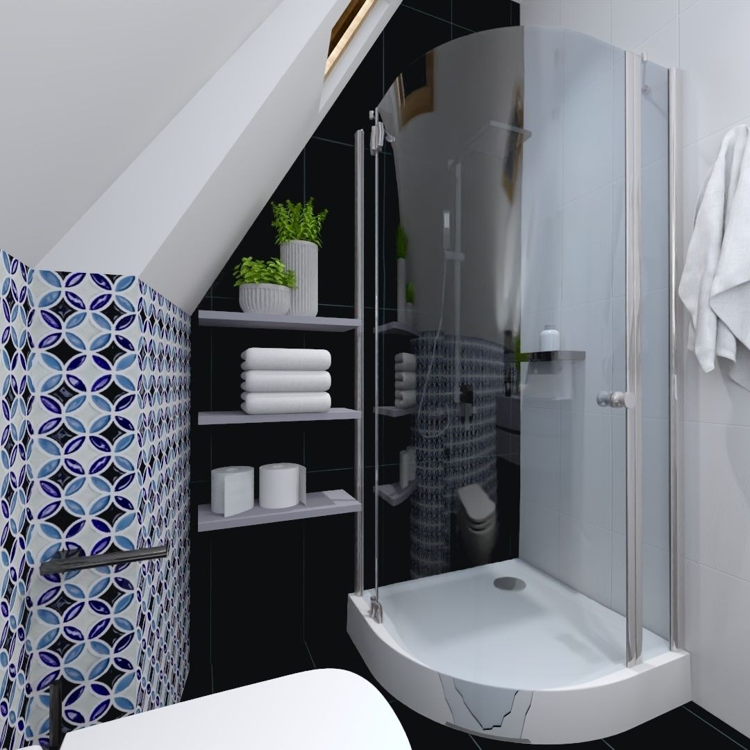 Mała łazienka z dużymi skosami!