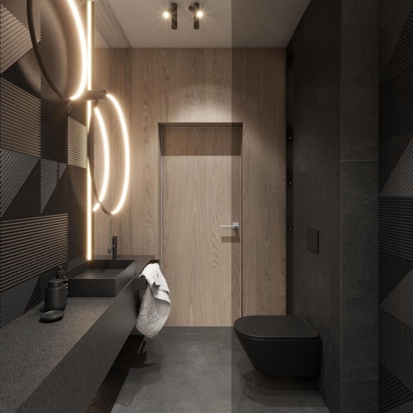 Czarna łazienka w minimalistycznym wydaniu!