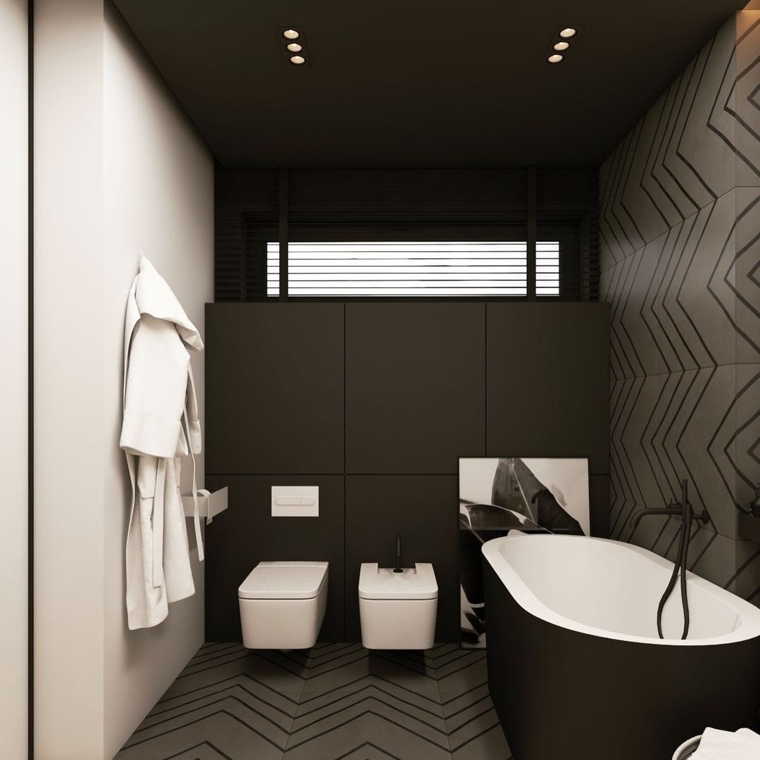 Nowoczesna elegancja spotyka naturalną siłę: dwie strony jednej łazienki!