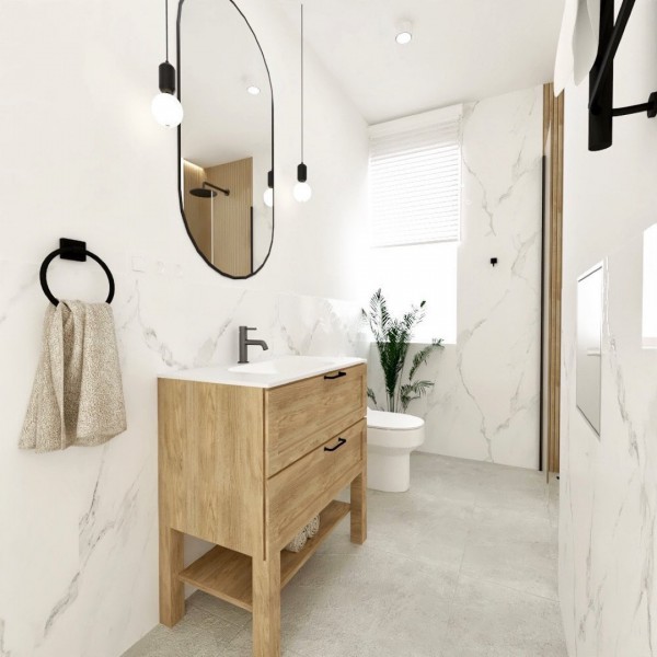 Małe jest piękne: funkcjonalna i stylowa łazienka zaprojektowana przez Iga Studio!