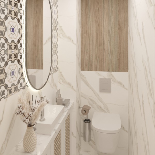 Łazienka i toaleta w stylu skandi boho!