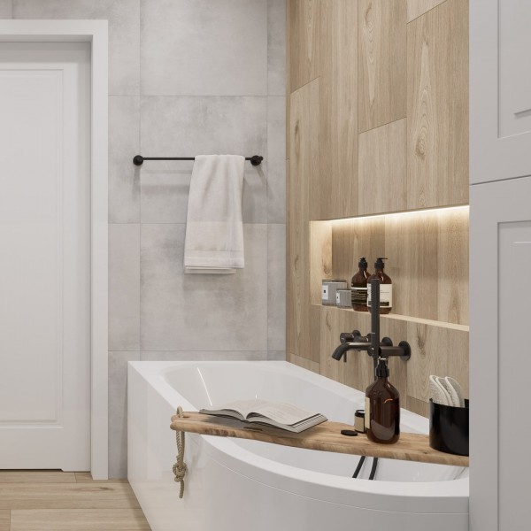 Łazienka w stylu boho w Bieszczadach!