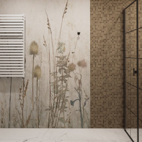 Łazienka z prysznicem w stylu skandi boho!