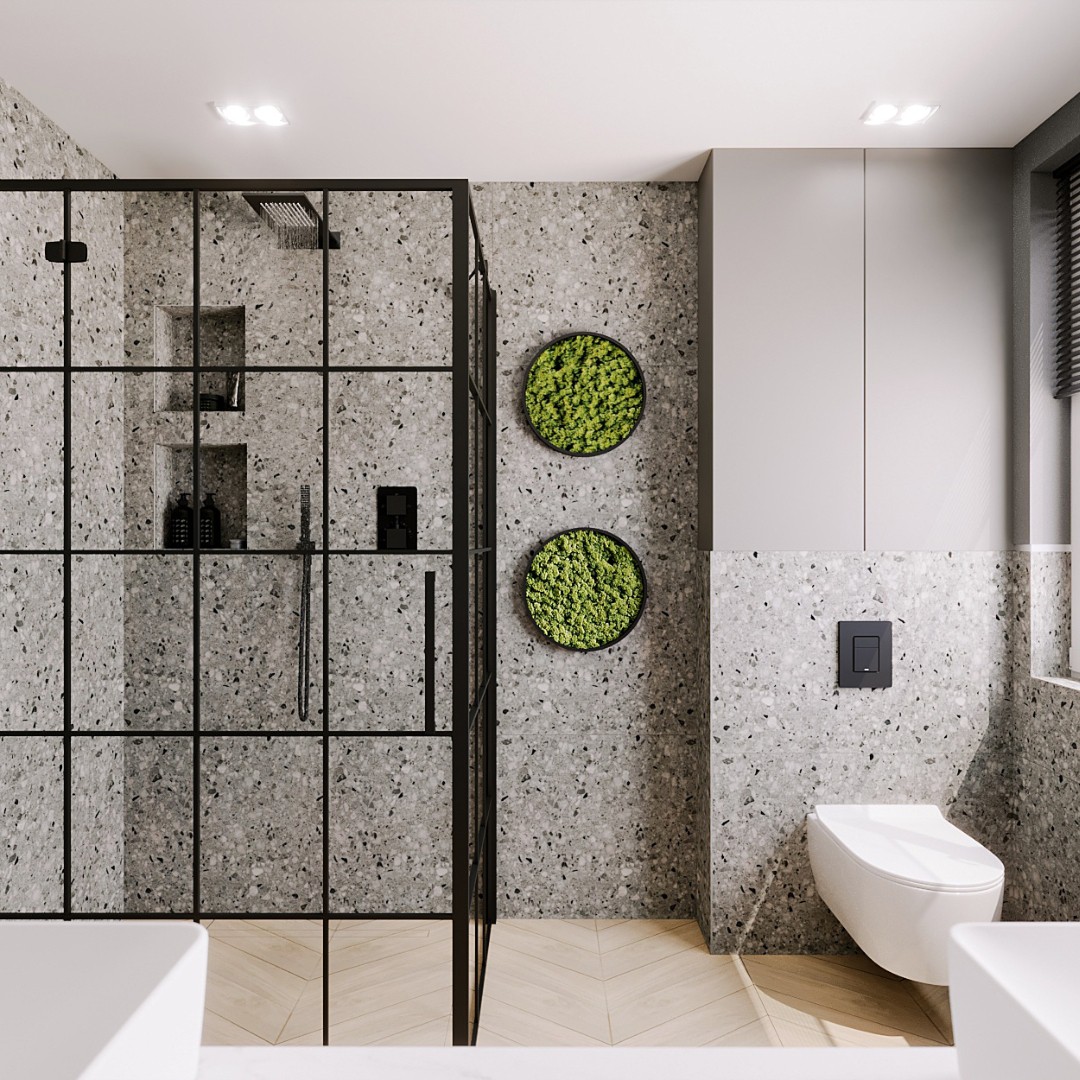 Szara łazienka w stylu industrialnym!