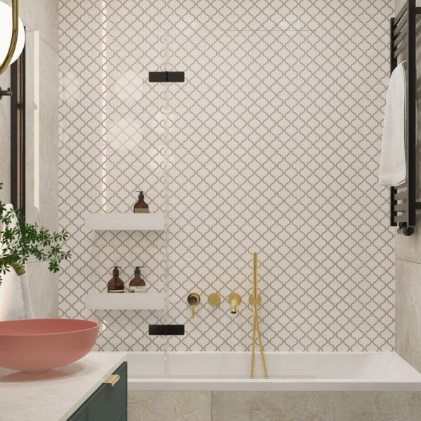 Projekt łazienki z butelkową zielenią w roli głównej!