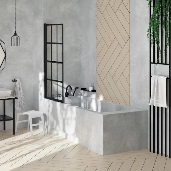 Wyjątkowy urok przemysłowego stylu w łazience z bateriami Deante Temisto Nero!