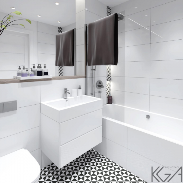 Biała łazienka w bloku!