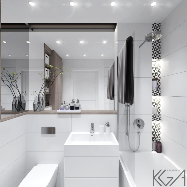 Biała łazienka w bloku!