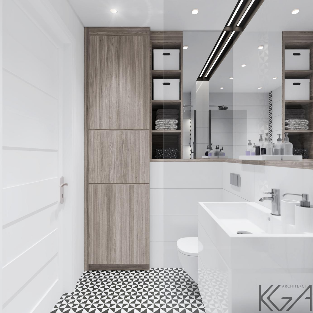 Biała łazienka w bloku!