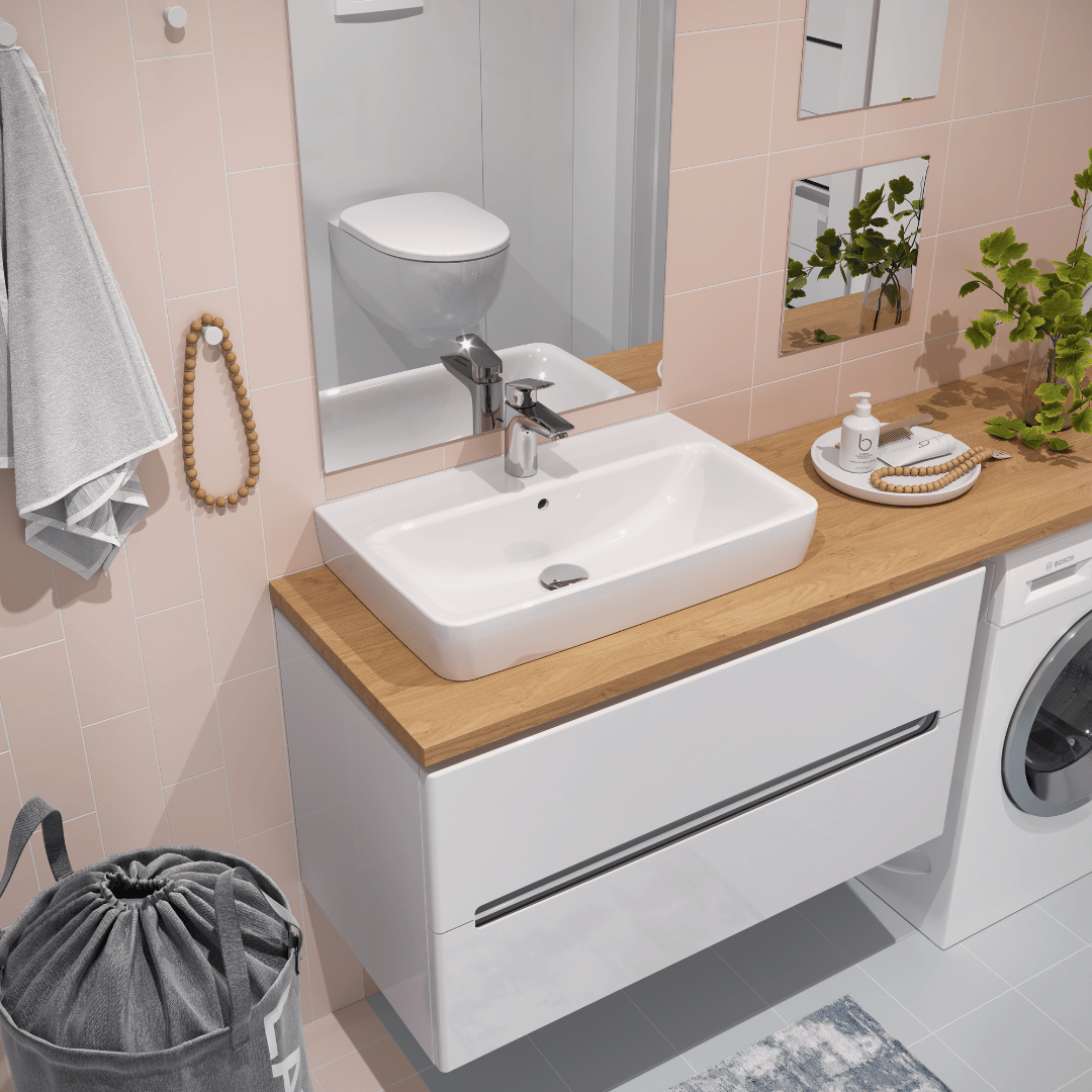 Nowoczesna i Funkcjonalna Łazienka w Bloku z Ceramiką Geberit Selnova i Meblami Geberit Modo!