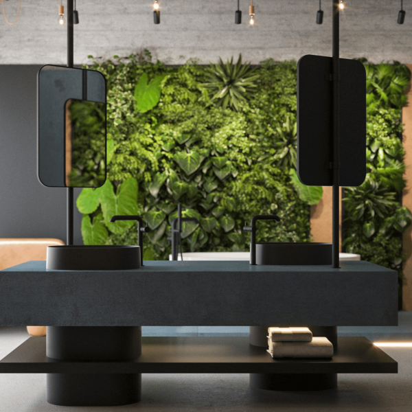 Nowoczesna Industrialna Łazienka z Czarnymi Bateriami Deante Silia!