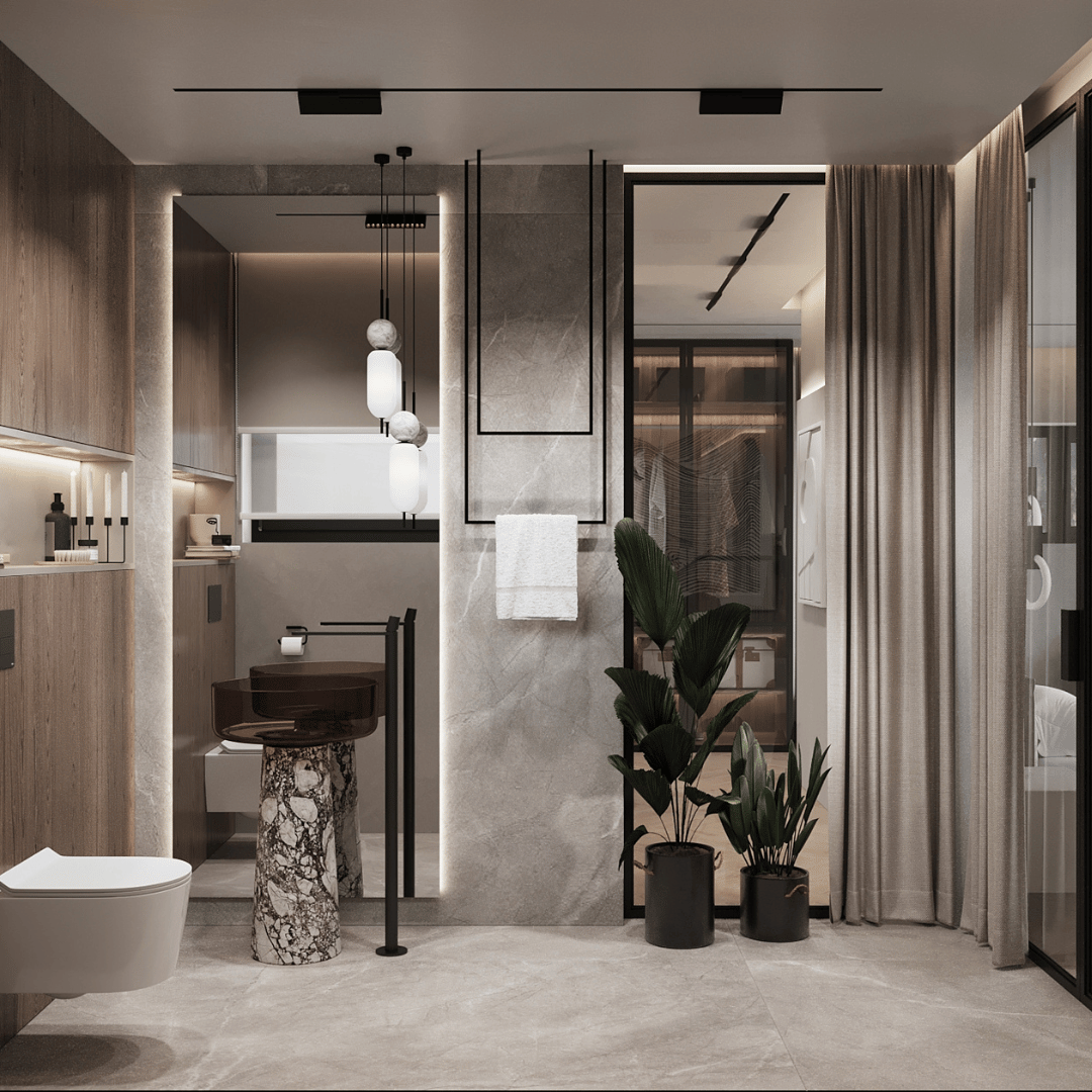 Minimalistyczna łazienka z wanną wolnostojącą!