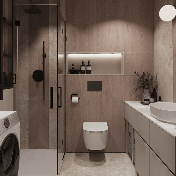 Odkryj inspirującą łazienkę - Mała oaza luksusu w bloku z praktycznym układem!