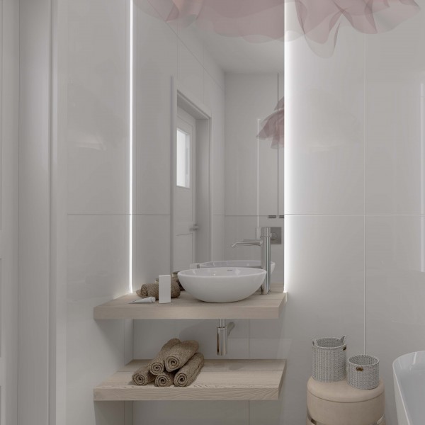 Wanna wolnostojąca w łazience w stylu glamour! 