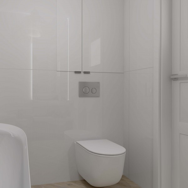 Wanna wolnostojąca w łazience w stylu glamour! 