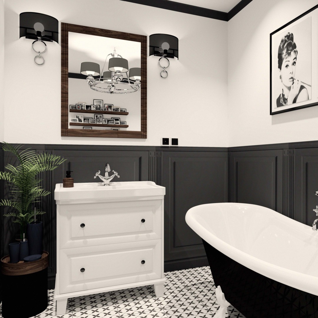 Elegancka Łazienka w Stylu Retro!