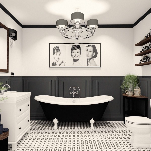 Elegancka Łazienka w Stylu Retro!
