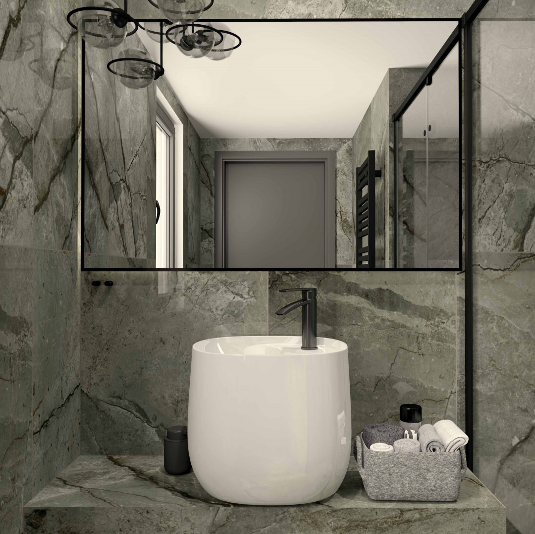 Elegancja i Funkcjonalność: Nowoczesna Łazienka z Dużym Prysznicem!