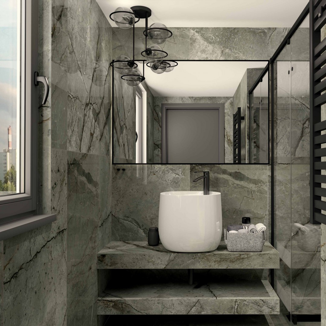 Elegancja i Funkcjonalność: Nowoczesna Łazienka z Dużym Prysznicem!