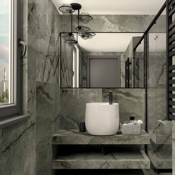 Elegancja i Funkcjonalność: Nowoczesna Łazienka z Dużym Prysznicem!