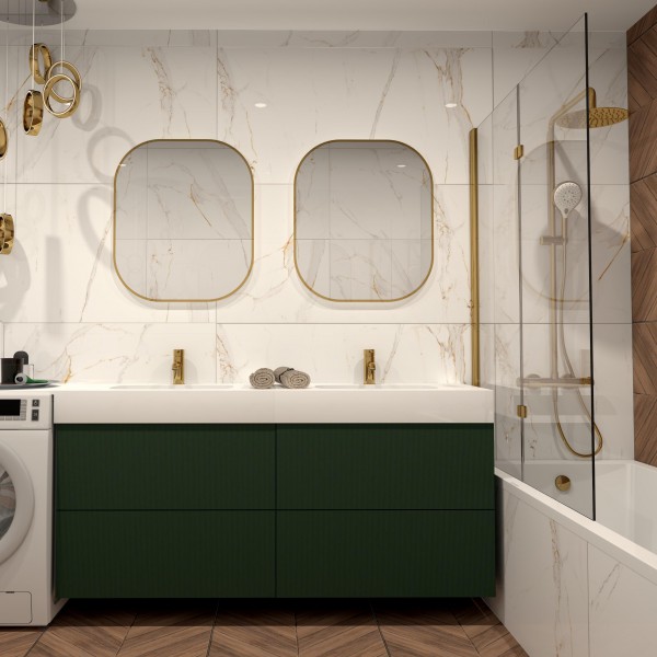 Projekt Wąskiej Łazienki w bloku!